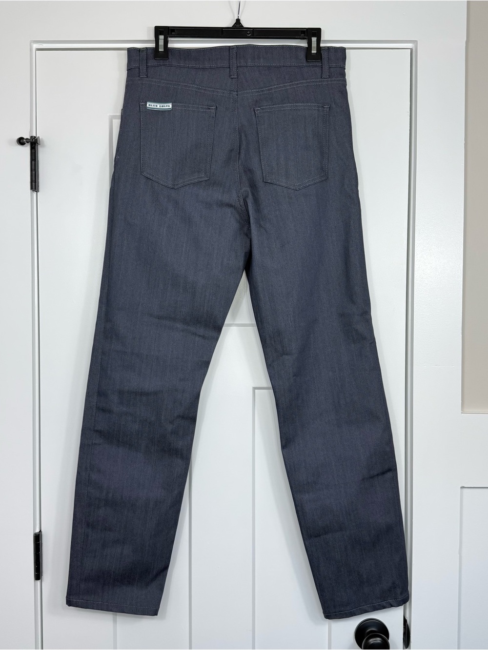 Blue Delta Custom Steel Gray Jeans RW33 Slim Straight Men Size 32x29 USA Made